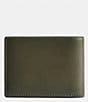 Color:Army Green - Image 2 - Slim Leather Billfold Wallet