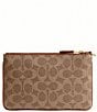 COACH Small Signature Canvas Wristlet, Color:Tan Caramel - Image 2