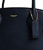 COACH Soft Empire 40 Leather Carryall Satchel Bag, Color:Dark Navy - Image 4