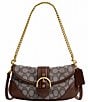 COACH SOHO Signature Jacquard Contrast Trim Shoulder Bag, Color:Oak Maple - Image 1