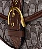 COACH SOHO Signature Jacquard Contrast Trim Shoulder Bag, Color:Oak Maple - Image 5