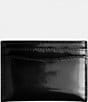 COACH Spazzolato Leather Essential Card Case, Color:Black - Image 2