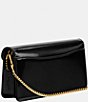 COACH Spazzolato Leather Tabby Chain Clutch Bag, Color:Black - Image 4