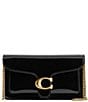 COACH Spazzolato Leather Tabby Chain Clutch Bag, Color:Black - Image 1