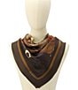 COACH Stacked Tabby Print Woven Silk Square Scarf - Image 5