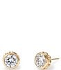 Color:Crystal - Image 1 - Stone C Crystal Stud Earrings