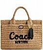 COACH Straw Cargo 26 Tote Bag, Color:Natural - Image 1