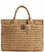 COACH Straw Cargo 26 Tote Bag, Color:Natural - Image 3