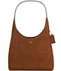 COACH Brooklyn 28 Suede Hobo Bag, Color:Warm Brown - Image 1