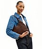 COACH Suede Brooklyn Hobo Shoulder Handle Bag 28 - Image 6
