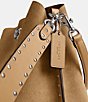 COACH Willow Suede Rivet Shoulder Bag, Color:Peanut - Image 4