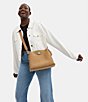 COACH Willow Suede Rivet Shoulder Bag, Color:Peanut - Image 6