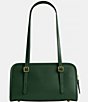 COACH Swing Zip Buckle Detail Satchel Bag, Hunter Green - Image 2