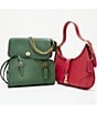 COACH Swing Zip Buckle Detail Satchel Bag, Hunter Green - Image 7