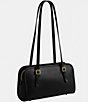 COACH Swing Zip Buckle Detail Satchel Bag, Color:Black - Image 5