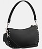 COACH Swinger With Rivets Shoulder Bag, Color:Black - Image 5