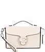Color:Chalk - Image 1 - Tabby Glove Tanned Box Top Handle Clutch Bag