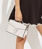 Color:Chalk - Image 6 - Tabby Glove Tanned Box Top Handle Clutch Bag