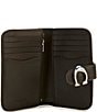 COACH Tabby Leather Silver Hardware Wallet, Color:Leather/Black - Image 3