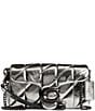 COACH Tabby Quilted Metallic Wristlet Crossbody Bag, Color:Anthracite - Image 1