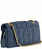 COACH Tabby Suede Convertible Shoulder Bag 26 with Quilting, Color:Light Denim - Image 4