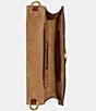 Color:Tan Rust - Image 3 - Tabby Wristlet Signature Coated Canvas Convertible Wristlet Crossbody Bag