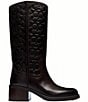 COACH Tall Signature Leather Block Heel Boots - Image 2