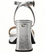 COACH Tea Rose Metallic Leather Ankle Strap Platform Sandals - Image 3