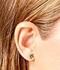 Color:Gold - Image 2 - Tea Rose Crystal Stud Earrings