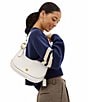 COACH The Coach Originals Cashin Carry Crescent Buckle Detail Shoulder Bag, Color:Chalk - Image 6