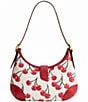 COACH The Coach Originals Cherry Print Hamptons Hobo Shoulder Bag, Color:Chalk Multi - Image 2