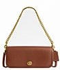 COACH The Coach Originals Dinky 1974 Gold Chain Strap Shoulder Bag, Color:Saddle - Image 1