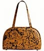 COACH Twin Turn lock Bag With Graffiti Print Satchel Bag, Color:Ochre - Image 2