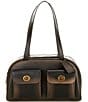 COACH Twin Turnlock Loved Leather Shoulder Bag, Color:Black - Image 1