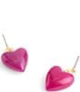 COACH Vintage Charms Signature Puffy Heart Drop Earrings, Color:Pink/Gold - Image 2