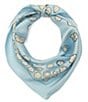 COACH Waterfall Tea Rose Printed Silk Diamond Scarf - Image 1