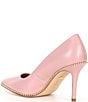 Color:Light Rose - Image 3 - Waverly Beadchain Studded Leather Pumps
