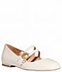 Color:Chalk - Image 1 - Whitley Leather Double Strap Mary Jane Flats