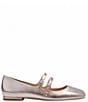 Color:Platinum Champagne - Image 2 - Whitley Leather Double Strap Mary Jane Flats