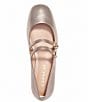 Color:Platinum Champagne - Image 4 - Whitley Leather Double Strap Mary Jane Flats