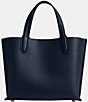 COACH Willow 24 Pebbled Leather Tote Bag, Color:Dark Navy - Image 2