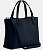 COACH Willow 24 Pebbled Leather Tote Bag, Color:Dark Navy - Image 4