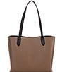Color:Dark Stone - Image 2 - Willow Colorblock and Signature Interior Tote Bag