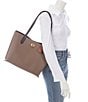 Color:Dark Stone - Image 4 - Willow Colorblock and Signature Interior Tote Bag
