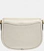 Color:Chalk - Image 2 - Gold Hardware Willow Pebble Leather Saddle Shoulder Bag