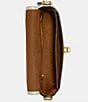 Color:Chalk - Image 3 - Gold Hardware Willow Pebble Leather Saddle Shoulder Bag