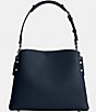 COACH Willow Pebble Leather Shoulder Bag, Color:Dark Navy - Image 2