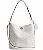 COACH Willow Soft Signature Logo Coated Canvas Bucket Bag, Color:White Chalk - Image 1