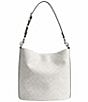 COACH Willow Soft Signature Logo Coated Canvas Bucket Bag, Color:White Chalk - Image 2