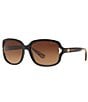 COACH Women's 0HC8169 57mm Gradient Square Sunglasses, Color:Black/Tortoise - Image 1